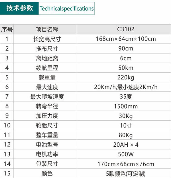 电动贵南尘推车C3102